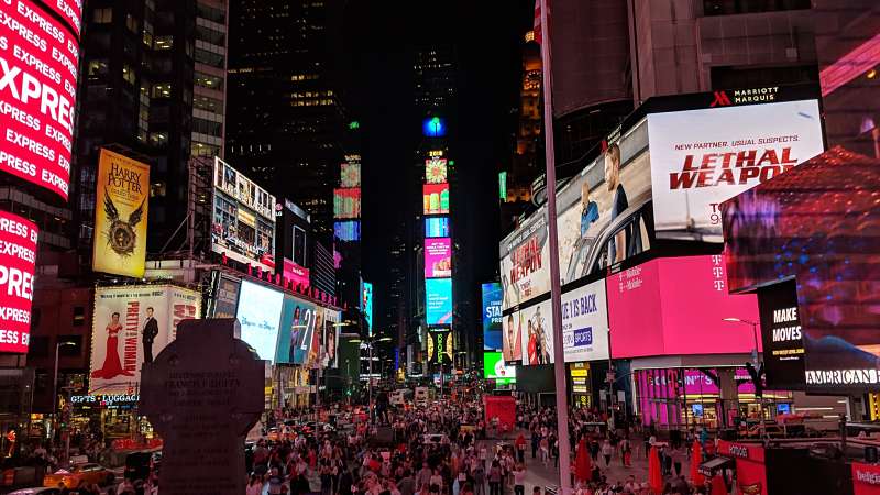 The surreal glow of Times Square. Photo by Vera Sauchanka / LIVEfeed