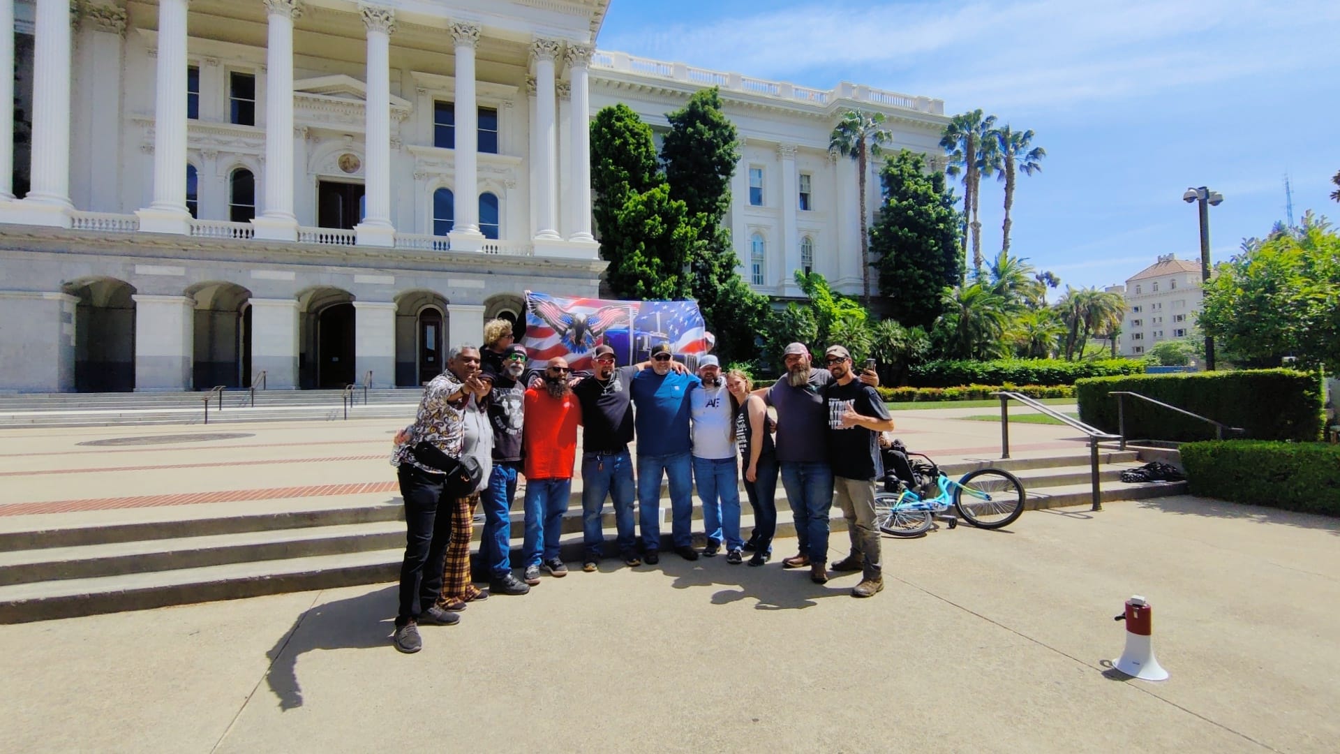 The People's Convoy and supporters gather in Sacramento, announce rallies to oppose the state's pandemic bills