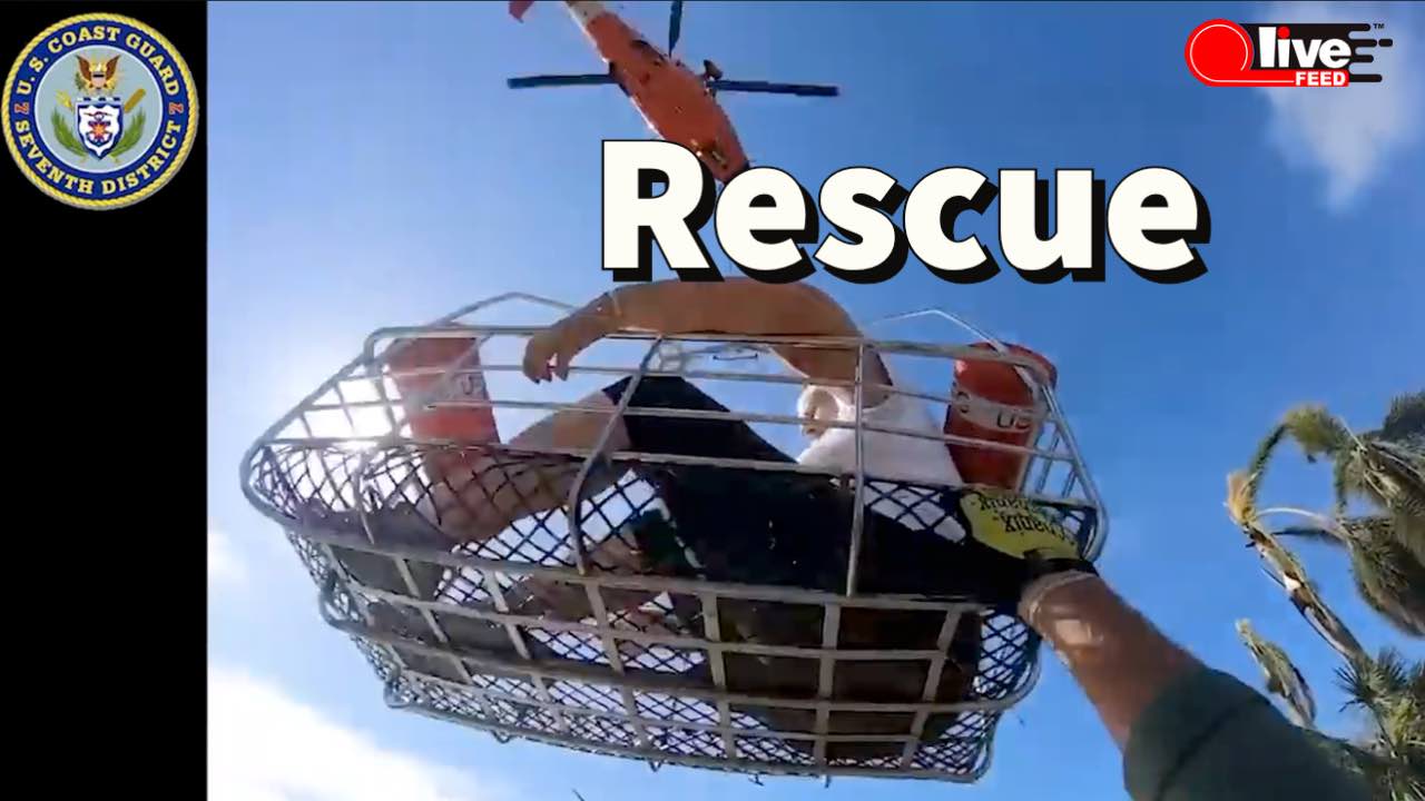 Florida Coast Guard shows stunning footage of rescues from Hurricane Ian | LiveFEED®
